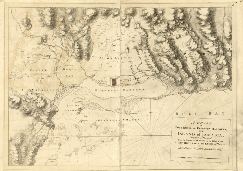 E89 - A Chart of Port Royal and Kingston Harbour in the Island of Jamaica