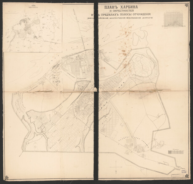 E88 - Plan Kharbina i Okrestnostei in 1903 by Chinese Eastern Railway