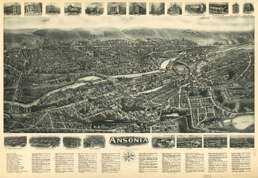 E92 - Aero view of Ansonia Connecticut - 1921