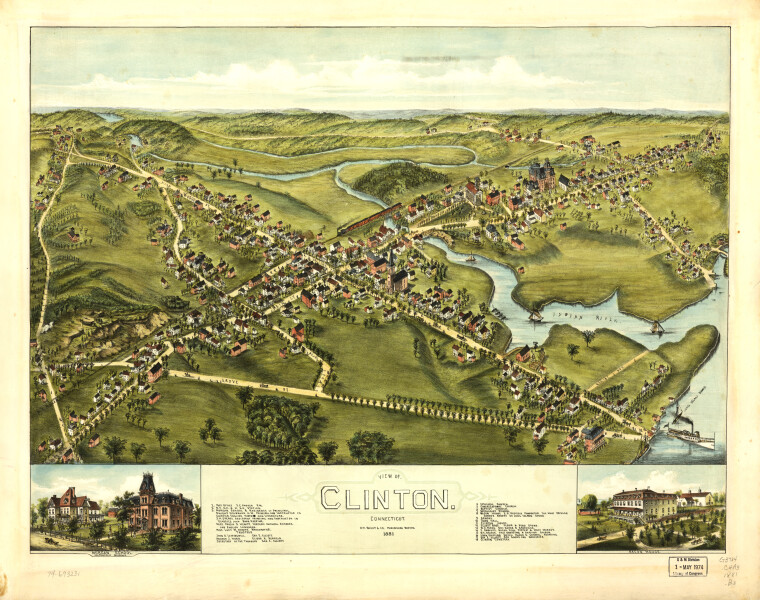 E92 - View of Clinton Connecticut  - 1881