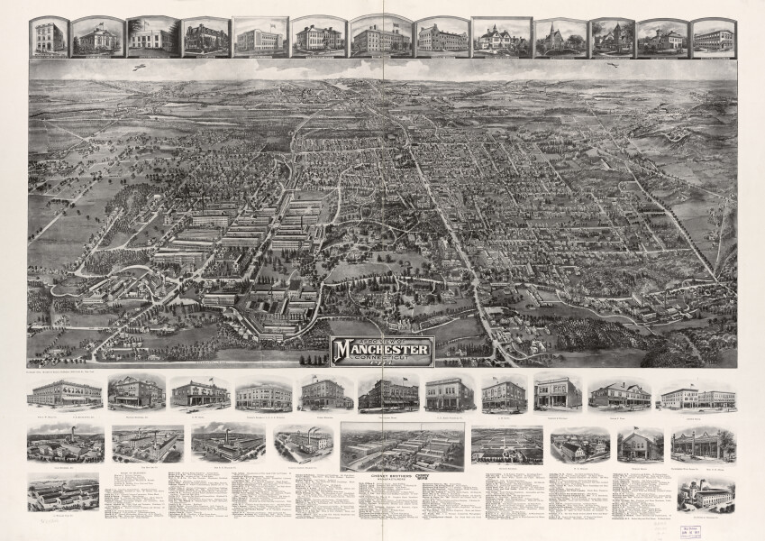 E92 - Aero view of Manchester Connecticut  - 1914