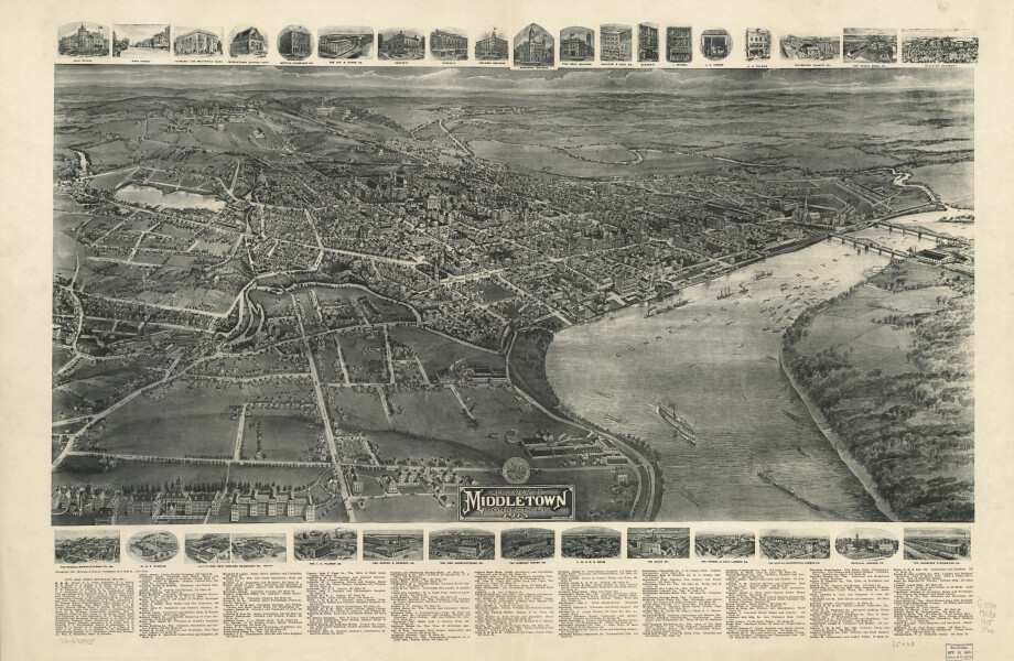 E92 - Aero view of Middletown Connecticut - 1915