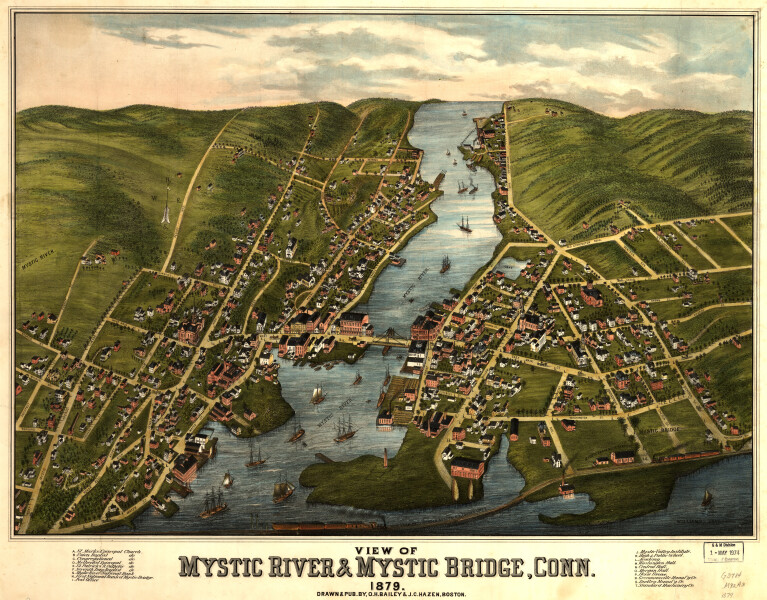 E92 - View of Naugatuck Connecticut  - 1877