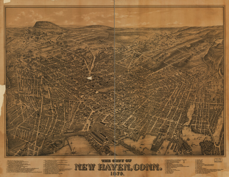 E92 - The city of New Haven Connecticut  - 1879