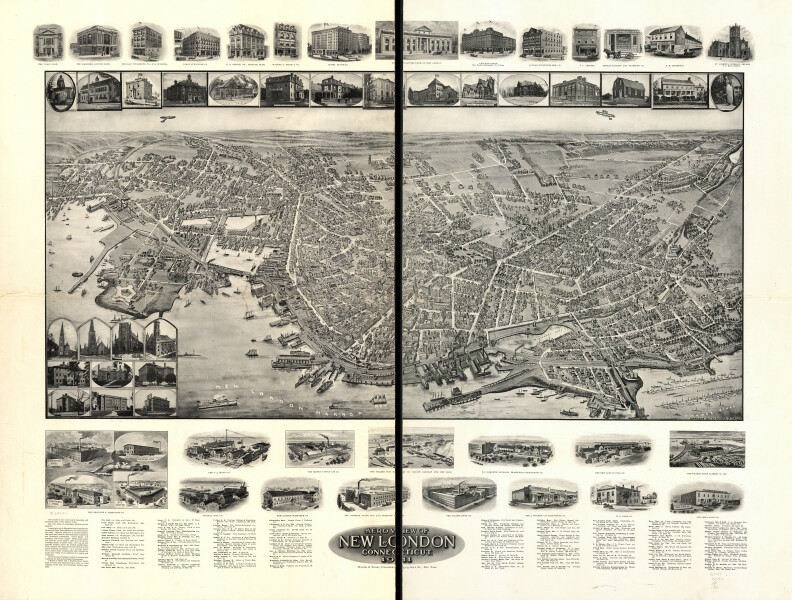 E92 - Aero view of New London Connecticut - 1911