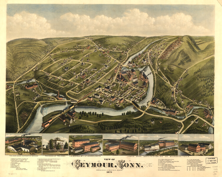 E92 - View of Seymour Connecticut  - 1879