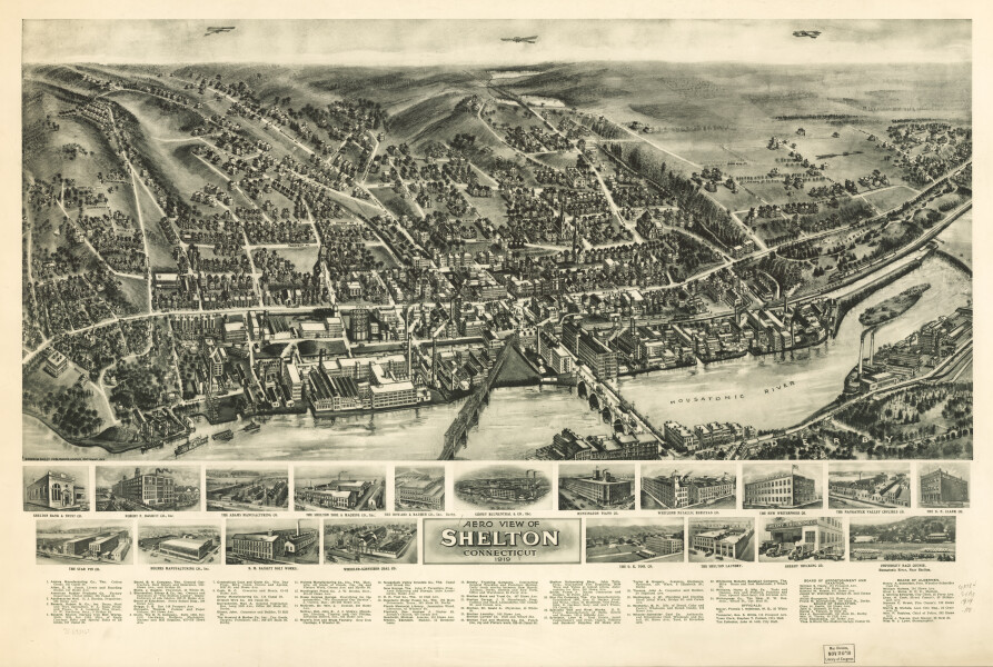 E92 - Aero view of Shelton Connecticut - 1919