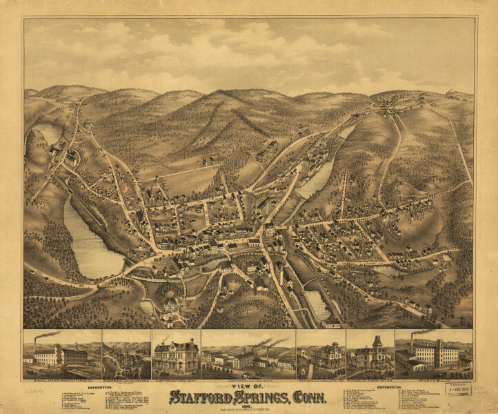 E92 - View of Stafford Springs Connecticut  - 1878