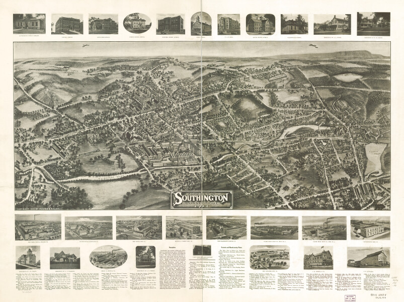 E92 - Aero view of Southington Connecticut - 1914