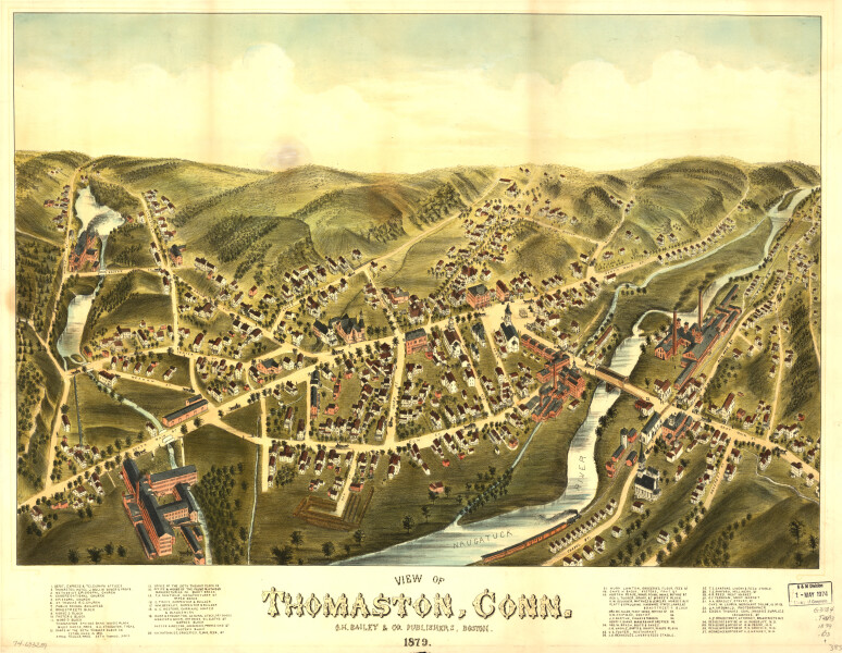 E92 - View of Thomaston Connecticut  - 1879