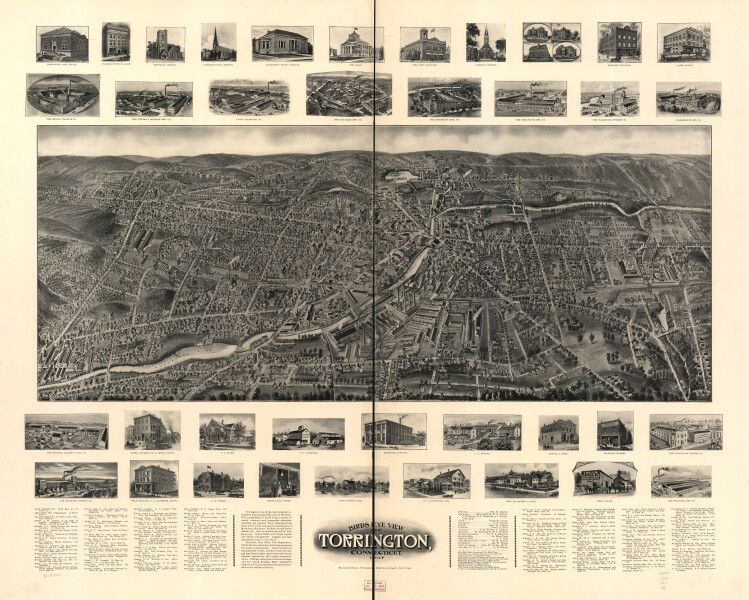 E92 - Birds eye view of Torrington Connecticut - 1907