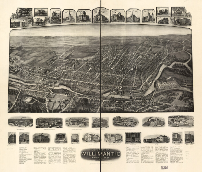 E92 - Aero view of Waterbury Connecticut - 1917