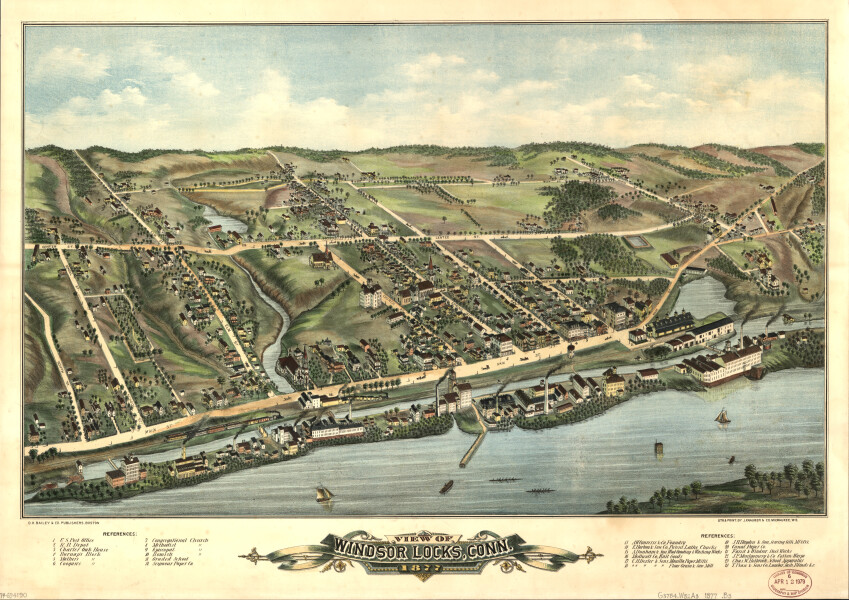 E92 - View of Windsor Locks Connecticut - 1877