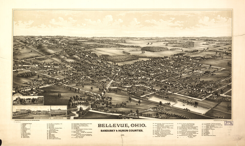 E93 - Bellevue Ohio Sandusky and Huron counties - 1888