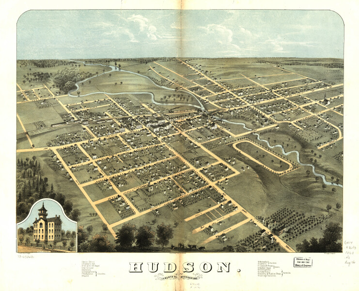 E94 - Hudson Lenawee Co Michigan - 1868