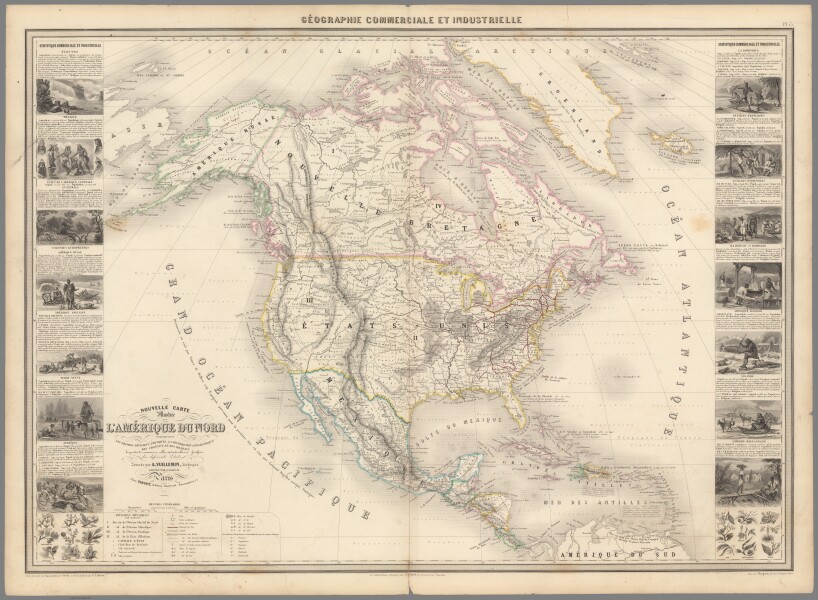 E98 - Pl. 15. Nouvelle carte illustree de l'Amerique du Nord