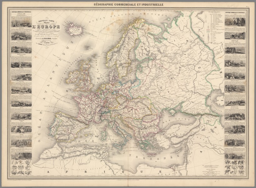 E98 - Pl. 2. Nouvelle carte illustree de l'Europe