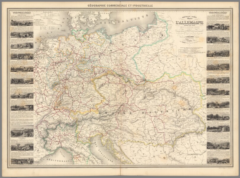 E98 - Pl. 7. Nouvelle Carte Illustree de l'Allemagne