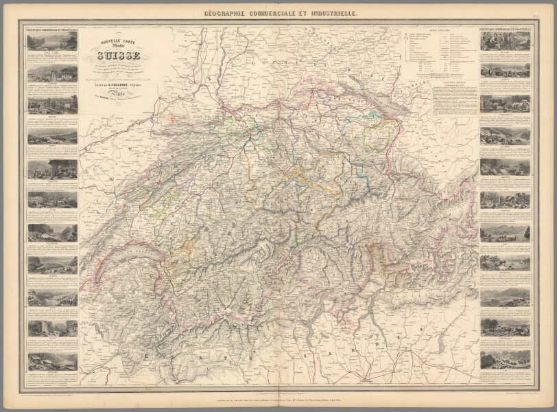 E98 - Pl. 8. Nouvelle Carte Illustree de la Suisse