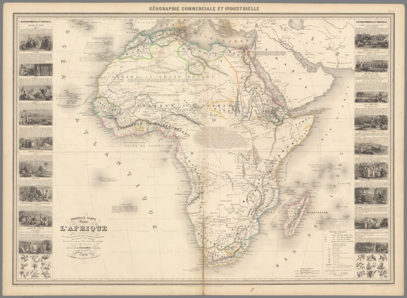 E98 - Pl. 13. Nouvelle Carte Illustree de l'Afrique