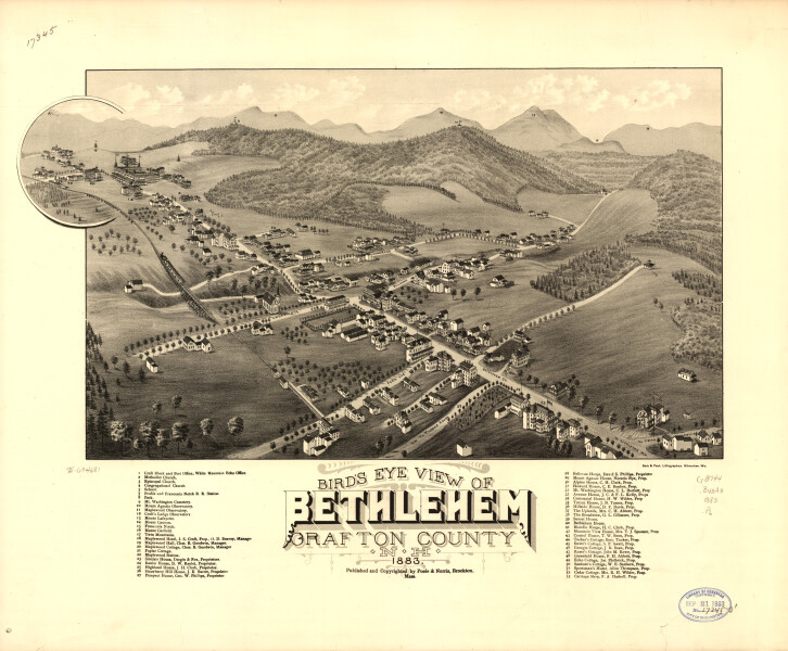 E104 - Birds eye view of Bethlehem Grafton County New Hampshire - 1883