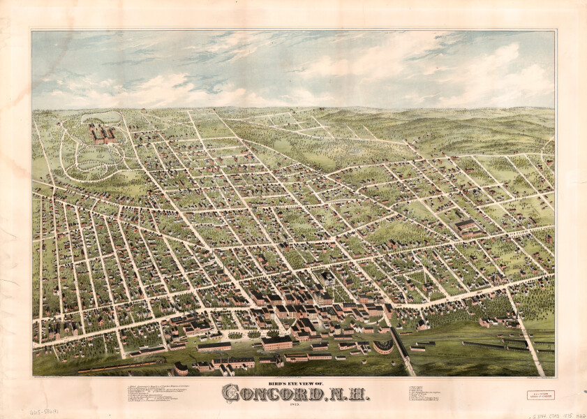 E104 - Birds eye view of Concord New Hampshire - 1875