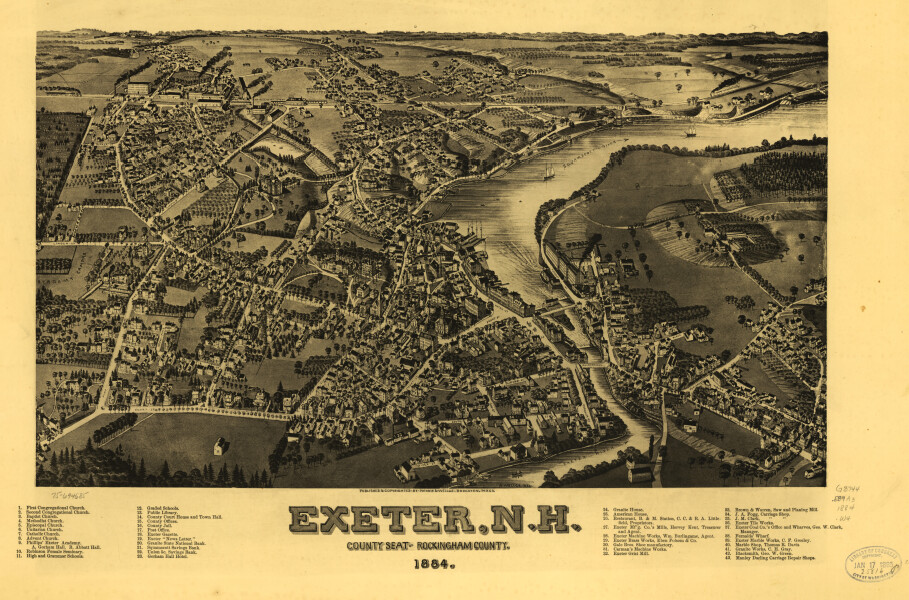 E104 - Exeter New Hampshire county seat of Rockingham County - 1884