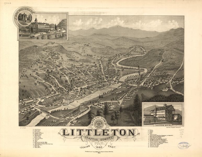 E104 - Birds eye view of Littleton Grafton County New Hampshire - 1883