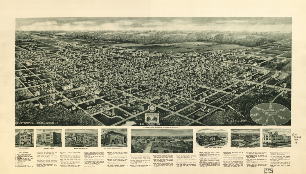 E106 - Aero view of Egg Harbor City New Jersey