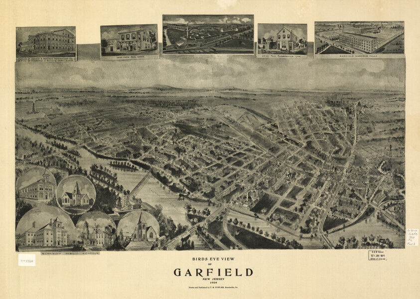 E106 - Birds eye view of Garfield New Jersey - 1909