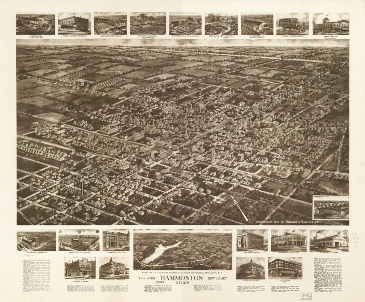 E106 - Aero view of Hammonton New Jersey - 1926