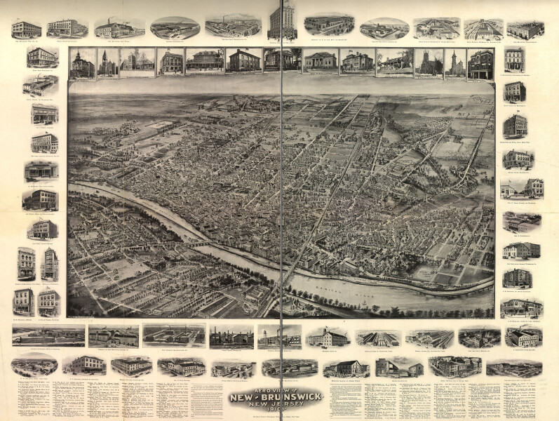 E106 - Aero view of New-Brunswick New Jersey - 1910