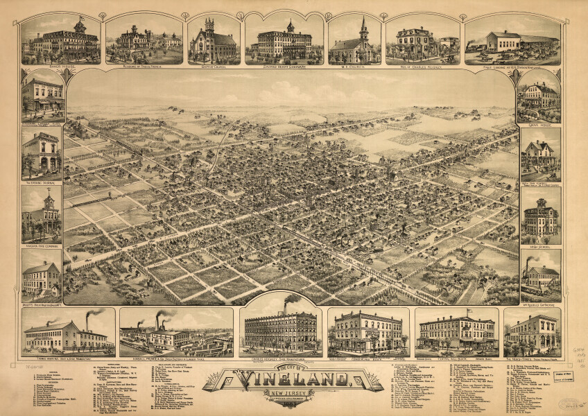 E106 - The city of Vineland New Jersey - 1885