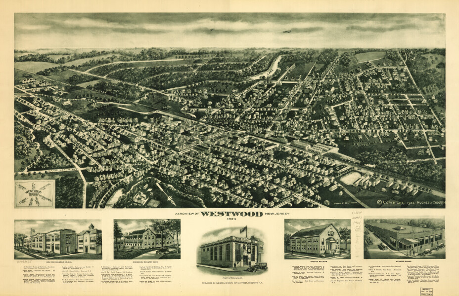 E106 - Aeroview of Westwood New Jersey - 1924