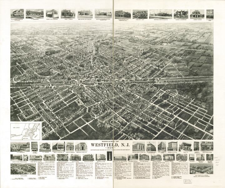 E106 - Aero-view of Westfield New Jersey - 1929