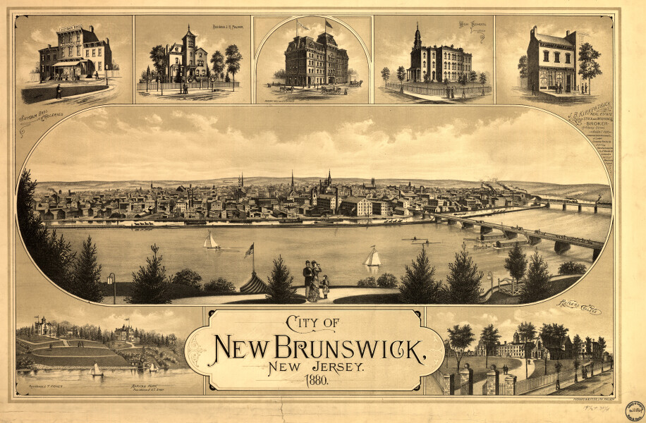 E106 - City of New Brunswick New Jersey - 1880