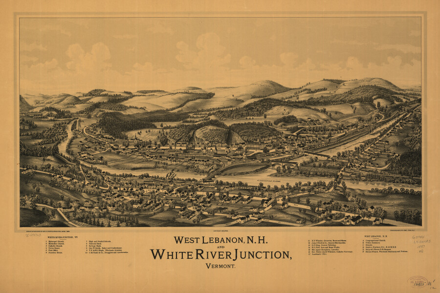 E111 - West Lebanon NH and White River Junction Vermont - 1889