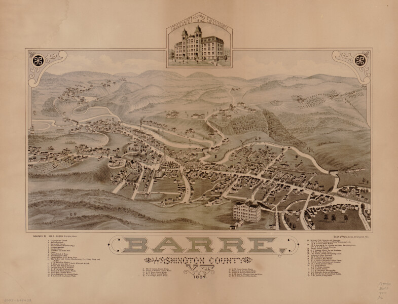 E111 - Barre Washington County Vermont - 1884