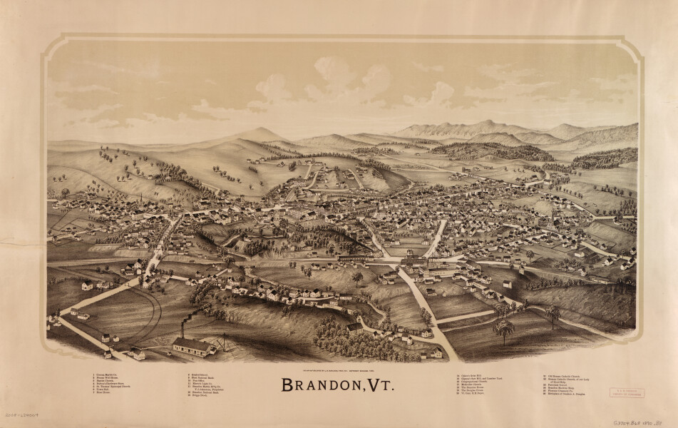 E111 - Brandon Vermont - 1890