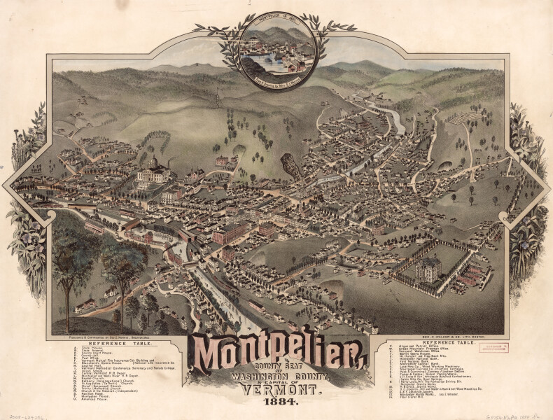 E111 - Montpelier county seat of Washington County and capital of Vermont - 1884