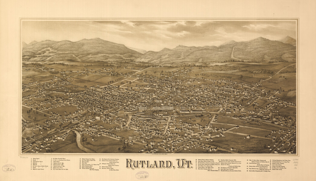 E111 - Rutland Vermont - 1885