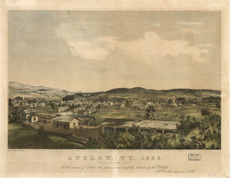 E111 - Ludlow Vermont From south hill - 1859