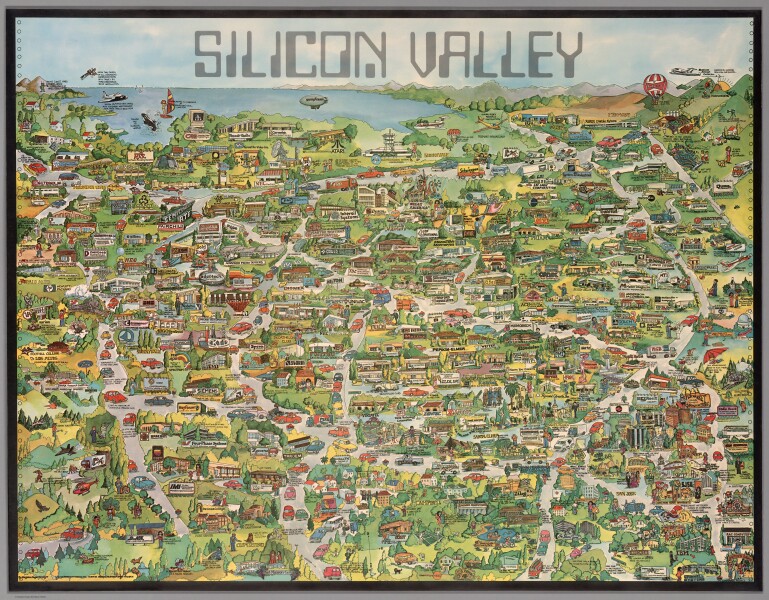 E115 - Silicon Valley. By Maryanne Regal Hoburg. City Graphics of America 1982. Fremont, California. 1982