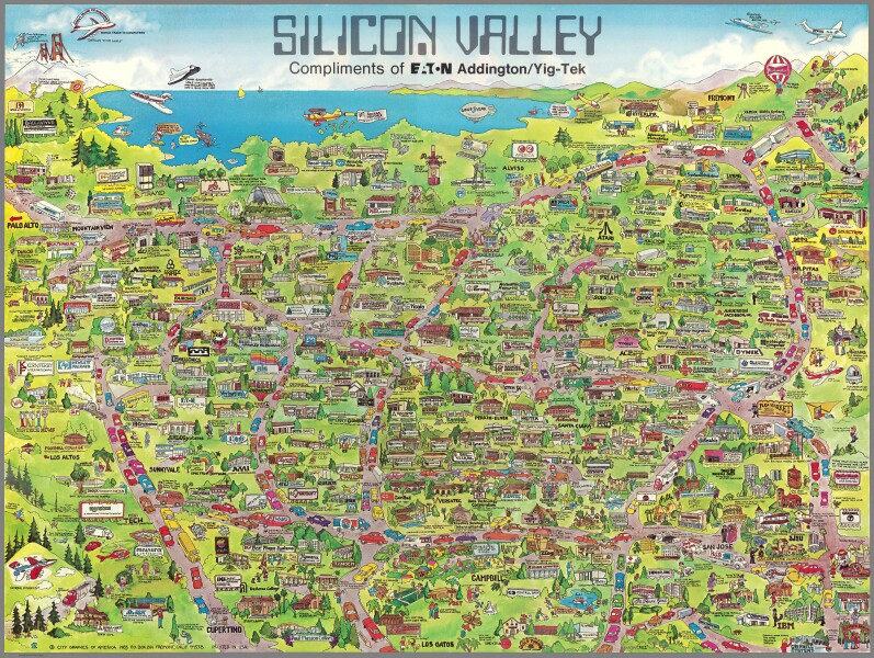 E115 - Silicon Valley. Compliments of E.T.N. Addington/Yig-Tek. 1983