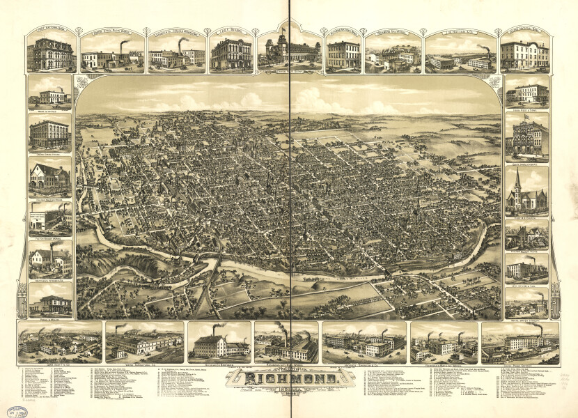 E120 - The city of Richmond Indiana - 1884