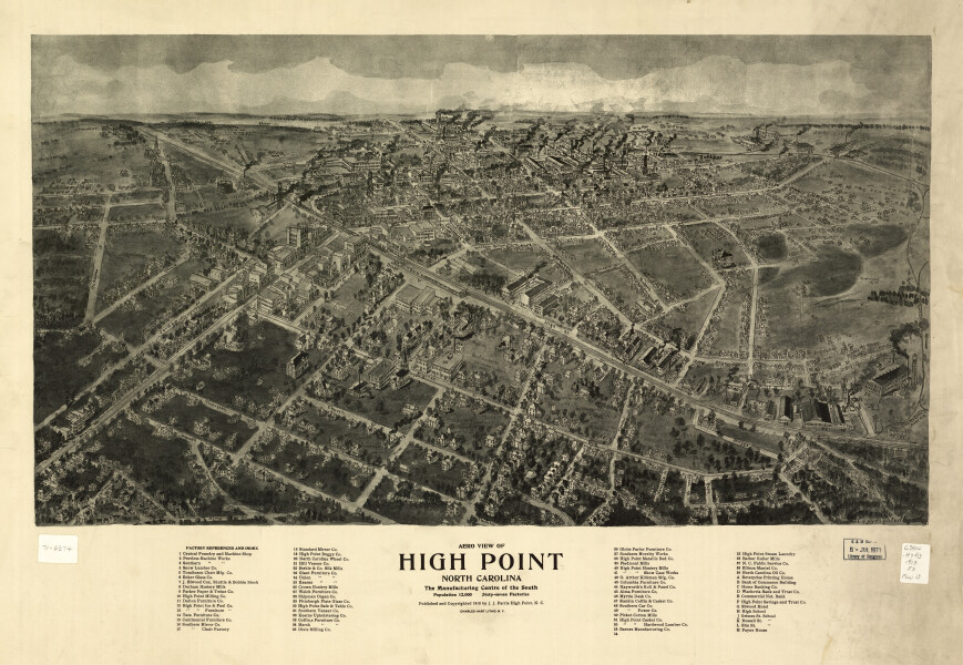 E124 - Aero view of High Point North Carolina - 1913