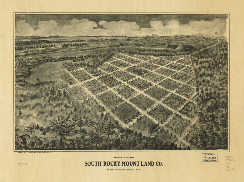 E124 - Property of the South Rocky Mount Land Co at South Rocky Mount North Carolina - 1900