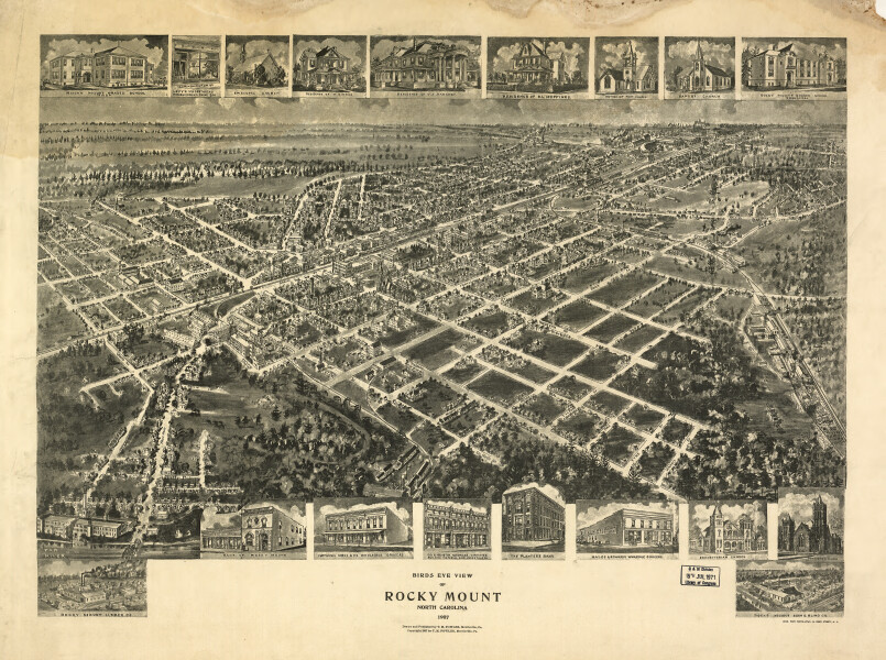 E124 - Birds eye view of Rocky Mount North Carolina - 1907