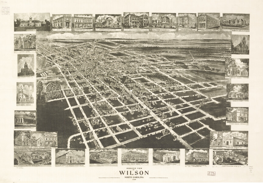 E124 - Birds eye view of Wilson North Carolina - 1908