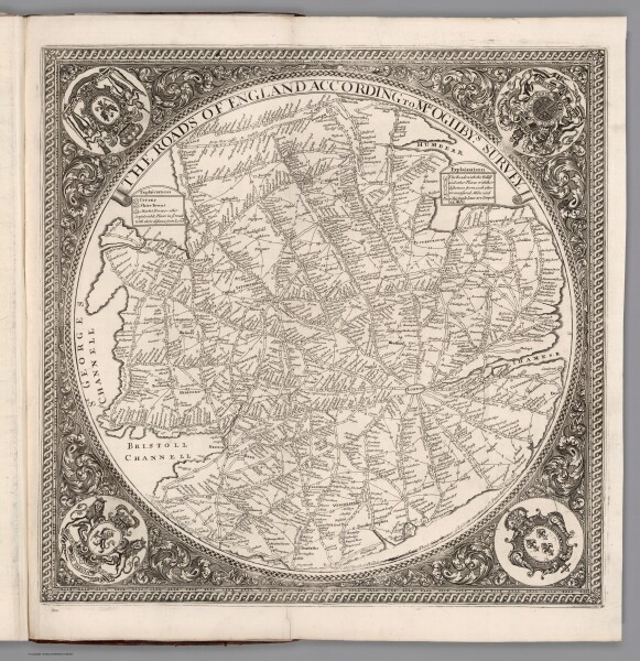 E127.C.026 - Ogilby Willdey Map of the Roads of England 1717
